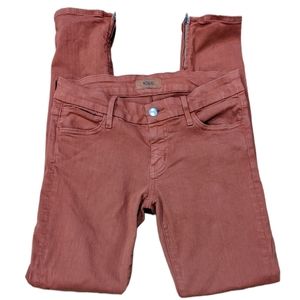 Koral Low Rise Zip Ankle Orange Brown Clay Skinny Size 27 Jeans